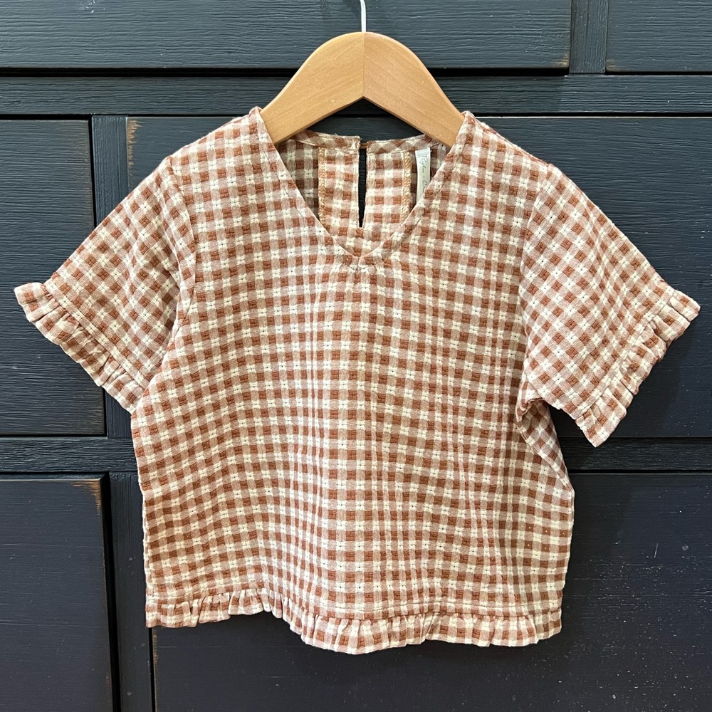 NWT Rylee + Cru Rory Gingham Top